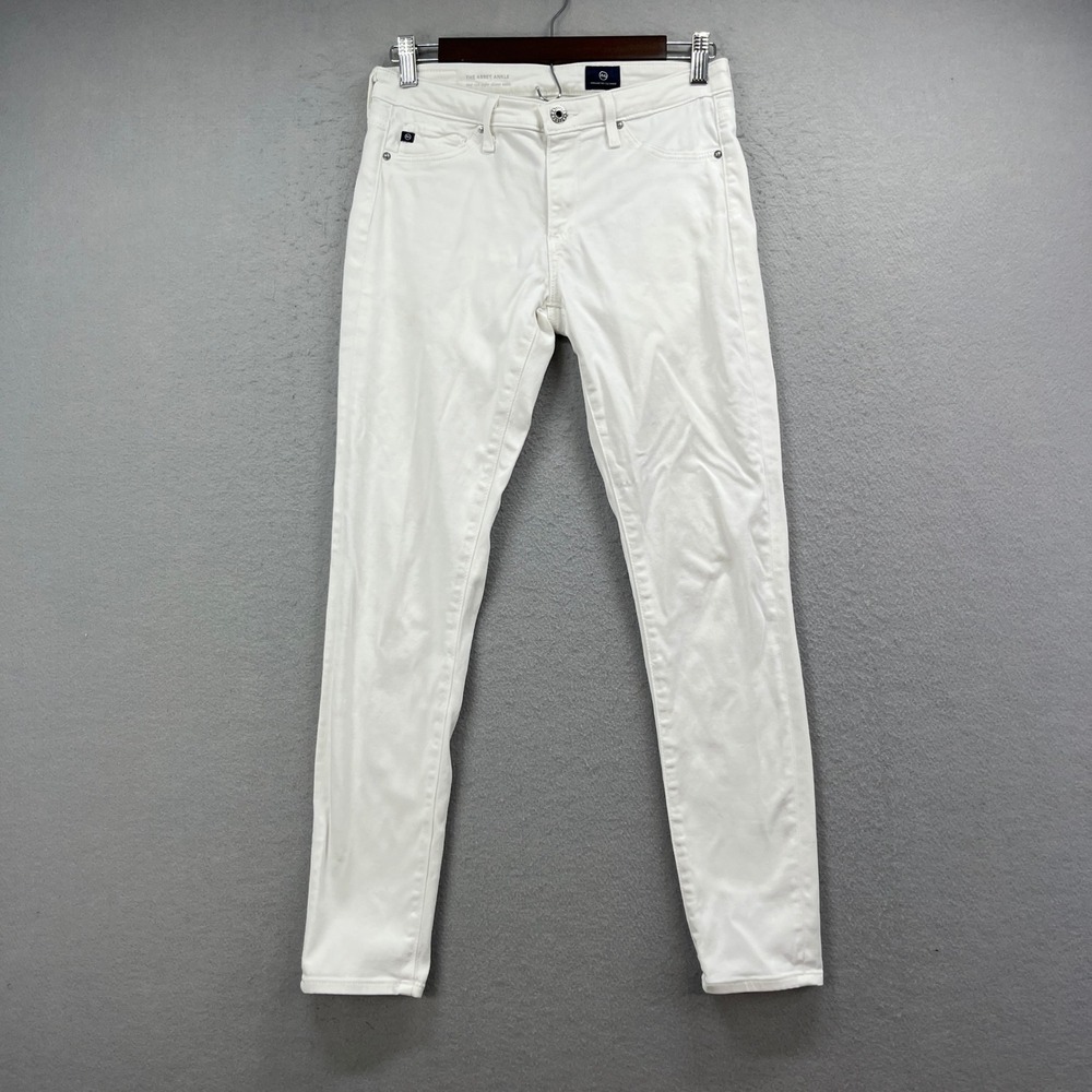 AG Adriano Goldschmied Jeans Womens 26R White Denim Pants Abbey Ankle Minimalist